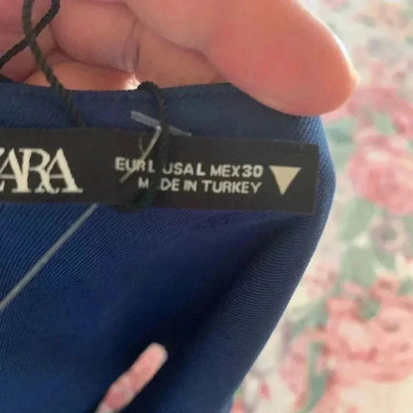 NWT Zara Top Green & Black over one shoulder Size Large - Picture 6 of 6